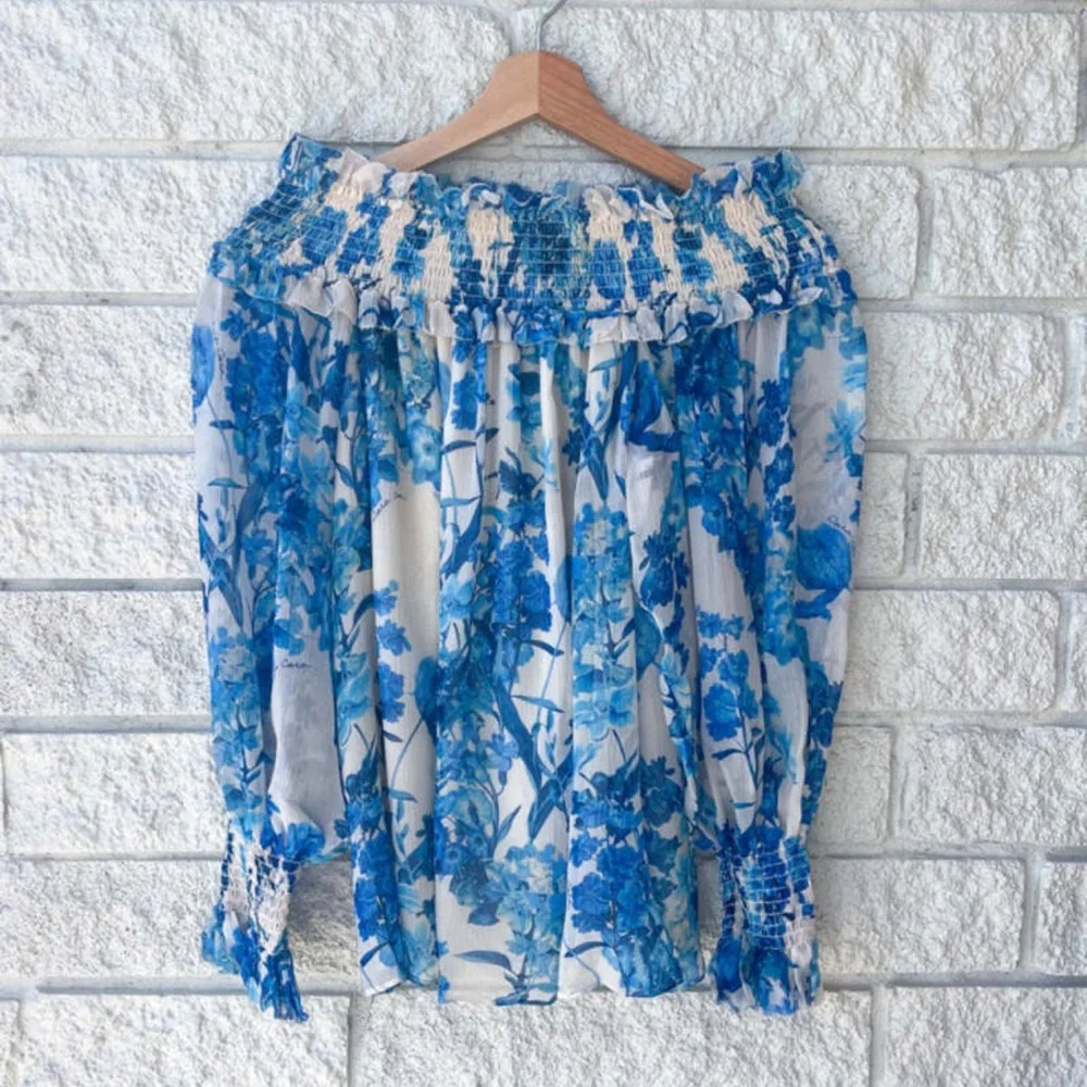 Cara Cara Patrizia Silk Floral Top Medium - Picture 1 of 4